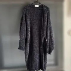 AZUL by moussy リブ編みロングカーディガン