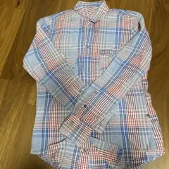 BOSS 長袖シャツ青赤チェック