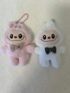 ラブブぬいぐるみホルダーセット2個サイズ約横8cm 縦11cm