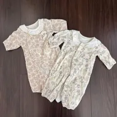conoco 花柄ロンパース　2枚セット