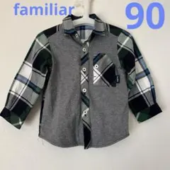 ファミリア　90 チェックシャツ