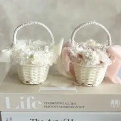 2人で運べる　リングピロー　2個セット　リングガール　リングボーイ　結婚式