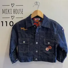 ミキハウス デニムジャケット 110 刺繍 ワッペン Gジャン アウター