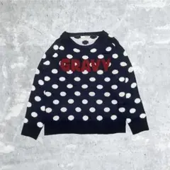 00's SKY BOMBER セーター グランジ L ネイビー ニット ロゴ入