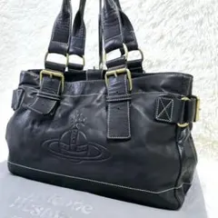 美品✨ ヴィヴィアンウエストウッド トートバッグ　レザー A4可　オーブ