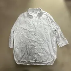 ZARA ホワイト 長袖シャツ リネン　USA Xs