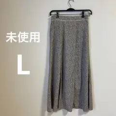 スカート　小花柄　ベージュ　グレージュ
