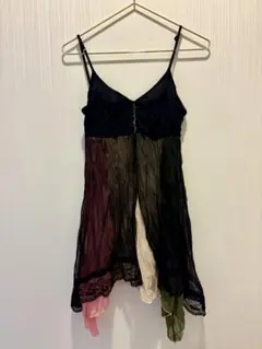 USED ANAP キャミソール　チュニック　ワンピース　黒　レース