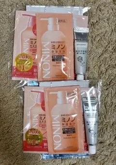 ミノン ホワイト歯磨き粉、マウスウォッシュ　試供品2個