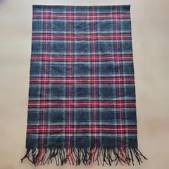 ☆FREAK'S STORE☆グレーチェック柄ウール大判マフラーストール☆美品☆