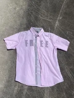 FREE ピンクシャツ LL ボーダー cityboy