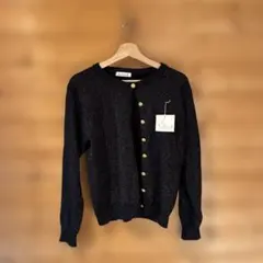 新品　alge bripue ラメ　ニット　カーディガン　ブラック　Mサイズ