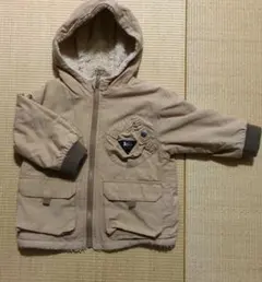 F.O.KIDS ダウンコート　モコモコフードつきアウター　ベージュ 100cm