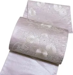 A 192袋帯 大太鼓 相良刺繍　花柄　正絹 着物