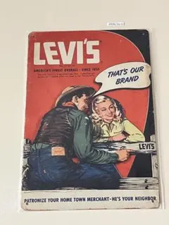 レトロデザイン Levi's ブリキ看板