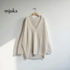 ✽ミューカ ニット 【F】 セーター　深Vネック オーバーサイズ V3429