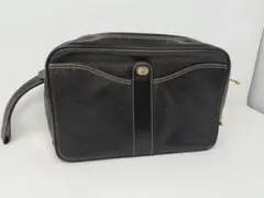 dunhillダンヒル　セカンドバッグ　クラッチ　レザー　ブラック　ロゴ