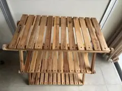 CAPTAIN STAG 木製 3段ラック アウトドア