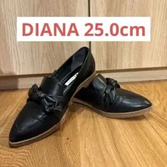 DIANA ダイアナ 黒本革　ローファー　25.0cmのサムネイル