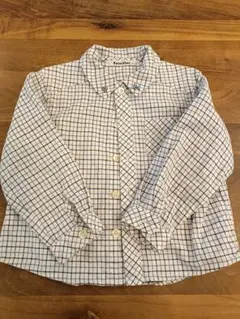 familiar チェック柄長袖シャツ 100cm