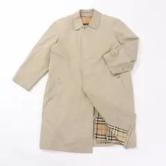 【美品】バーバリーロンドン ステンカラーコート ライナー付 英国製 XL