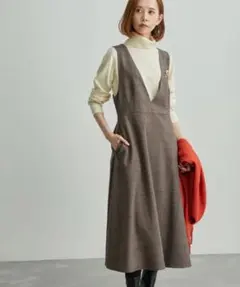 最終値下げROPE' PICNIC フレアチェックジャンパースカートワンピース