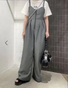 JEANASIS ジーナシス フロントZIPタックワイドサロペのサムネイル