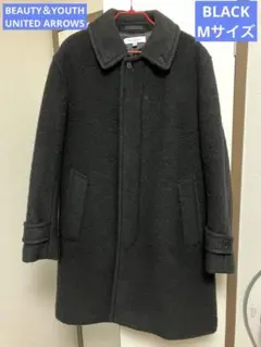 BEAUTY&YOUTH エアリーパデットコート黒M バルカラーコート