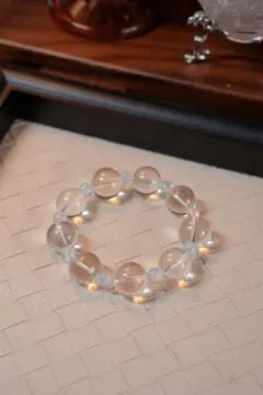 【新品即日発送】クリスタル、アクアマリン天然石ブレスレット