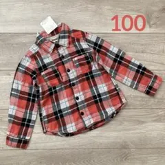 新品 ブランシェス チェックシャツ 100