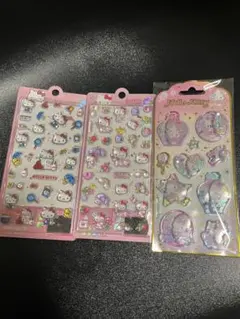 【正規品】ハローキティボンボンドロップシール+ ウォーターシールC 3枚セット