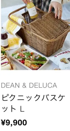 2点セット　DEAN & DELUCA ピクニック　バスケット　L SS 各1点