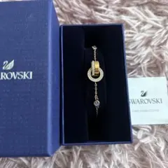 スワロフスキー Hollow ブレスレット ゴールド ラインストーン