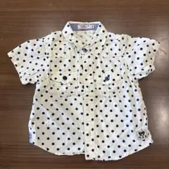 DOUBLE.B 半袖シャツ 水玉模様 80