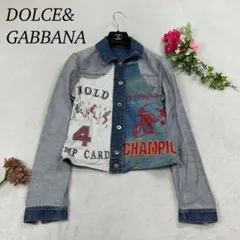 K156 S ドルチェアンドガッバーナ Y2K デニムジャケット レディース