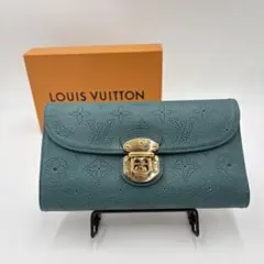 極美品！ルイヴィトン マヒナ ポルトフォイユ アメリア ブラウン