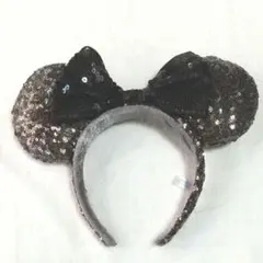 難あり　ミニー　カチューシャ　グレー　スパンコール　東京ディズニーリゾート