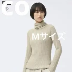Uniqlo U 3D メリノブレンドタートルネックセーター M ベージュ