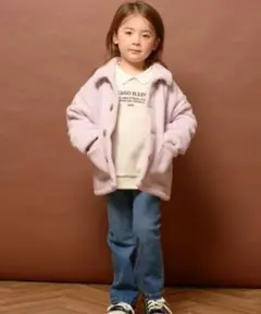 【新品】Lycee mine 万能アウター ボアジャケット 140 紫 ピンク