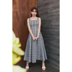 Kerry Striped Ruffle Dress ブルー M - メルカリ