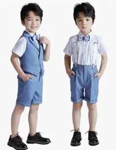 フォーマルスーツ 130cm チェック柄 5点セット