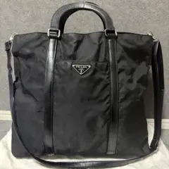 PRADA プラダ ショルダーバッグ 2way 三角ロゴ ナイロン ブラック