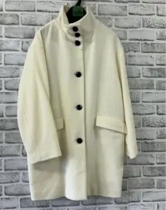 Te chichi スタンドカラーミドルコート