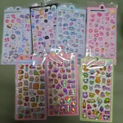 ぷくぷくシール 海外製 7枚セットまとめ売り