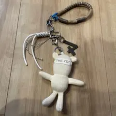 ぬいぐるみ型ホワイトキーホルダー