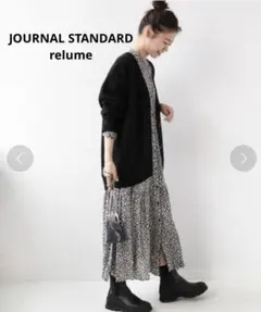 美品JOURNALSTANDARD relume フラワーティアードワンピースF