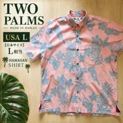 【美品】TWO PALMS アロハシャツLサイズのサムネイル