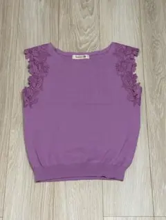 Apuweiser-riche ノースリーブニット パープル