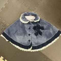 petitmain プティマイン リボン ファーケープ　フリーサイズ