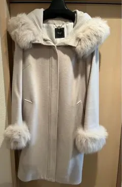 Swingle フード付きジップウールコート